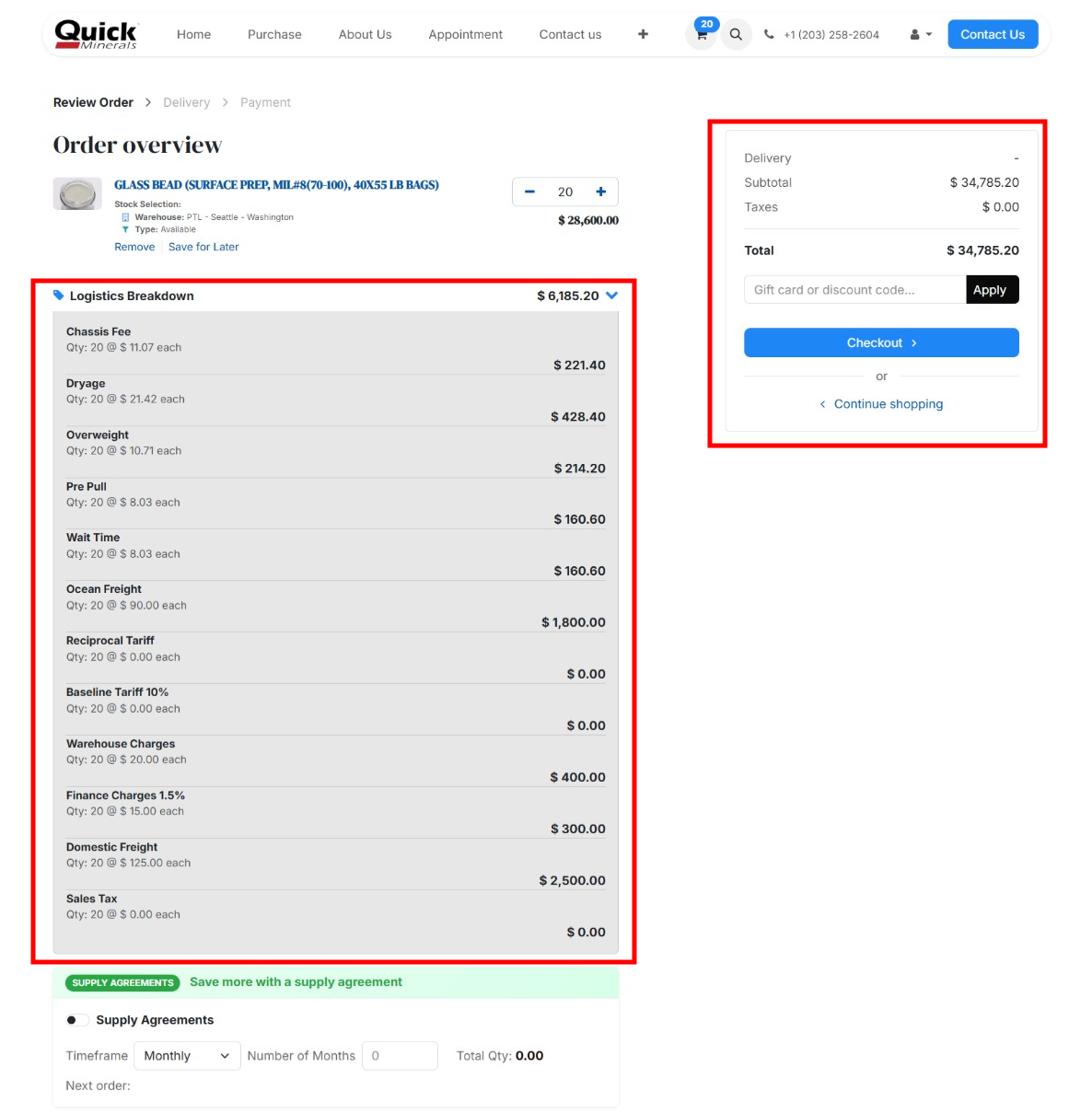 QuickCore™ Partners NDA Portal Screenshot