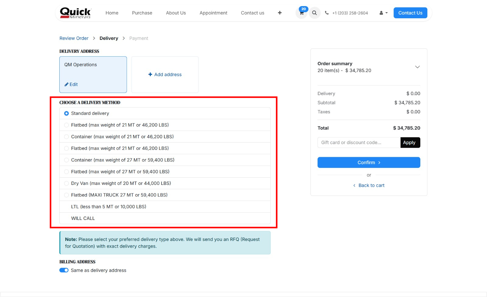QuickCore™ Partners NDA Portal Screenshot